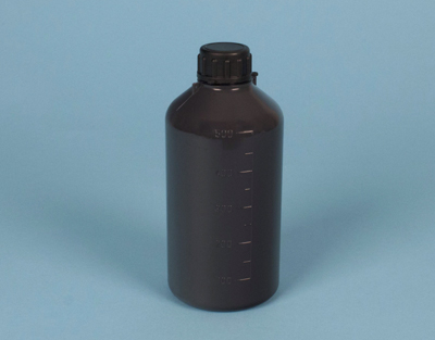 Narrow mouth grey bottle PE, 250 ml, ENDO