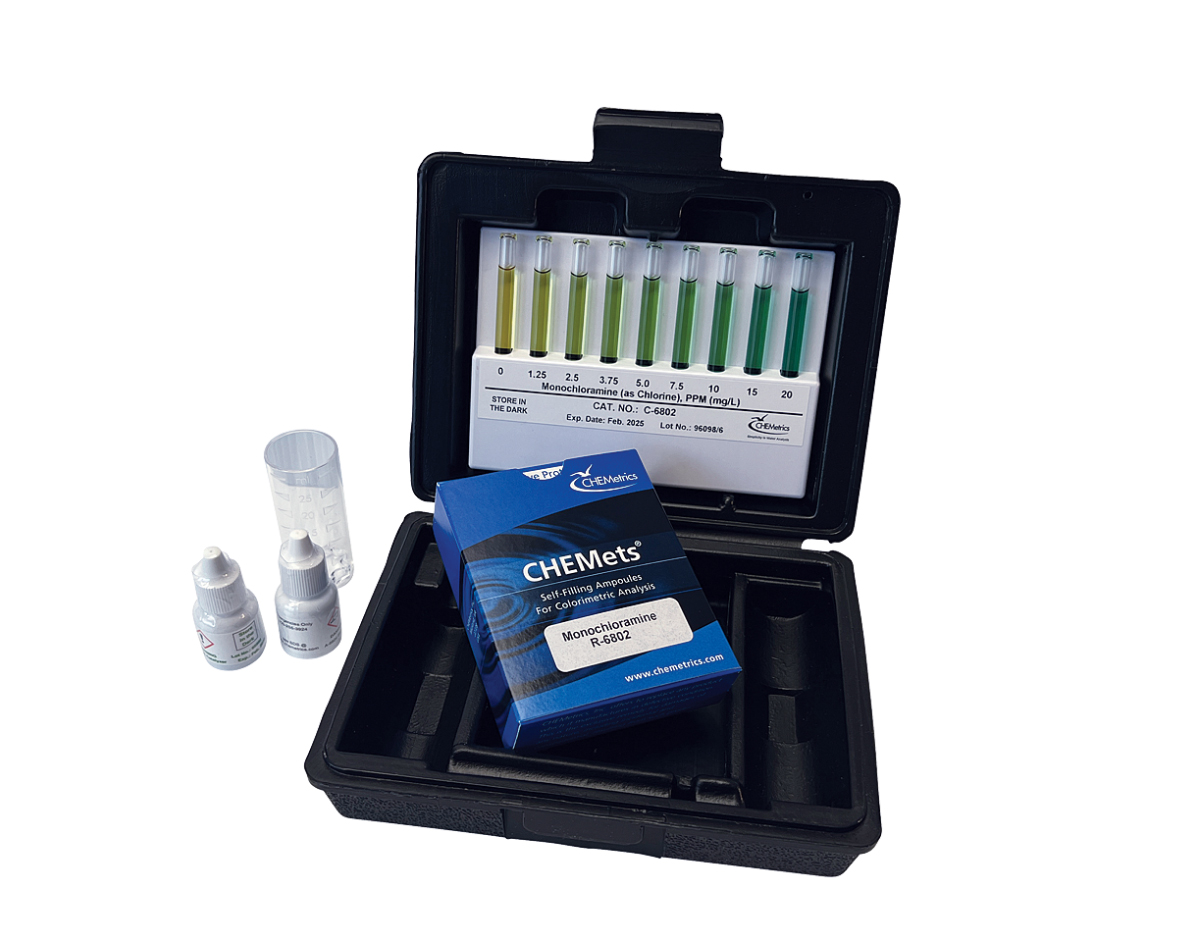 Monochloramine - Kit visuel CHEMets, 0-20 ppm