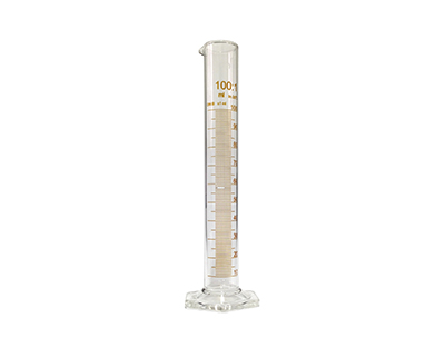 Measuring cylinder hex base brown grad B 1000ml