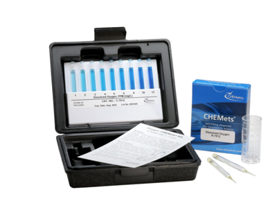Oxygène (Dissout), 1-12 ppm.Type: CHEMets. Kit. 30 det.