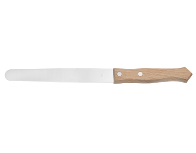 Espátula flexible mango madera, L.130mm