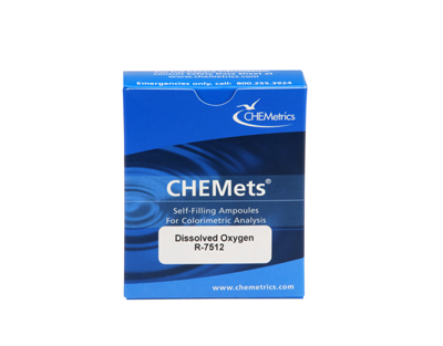 Oxygène (Dissout), 1-12 ppm.Type: CHEMets. Rechange. 30 det.