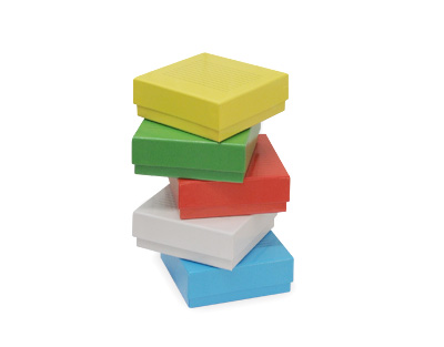 Criocaja de cartón para 100 viales de 2mL,   verde