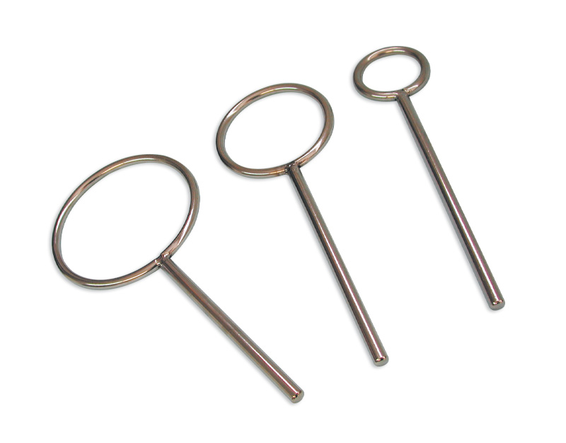 Retort ring w/shank closed Ø int. 105 mm Ø ext. 120 mm, chromeplated steel