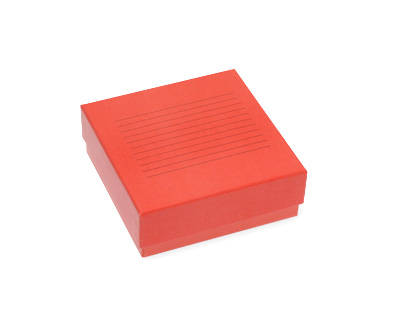 Criocaja de cartón para 81 viales de 2mL rojo