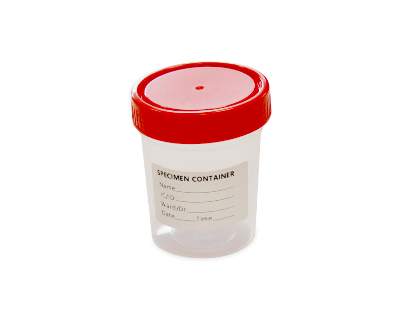 PP Specimen container with screw cap, 120mL, b/250