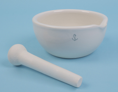 Mortier porcelaine avec pilon, 130 mm