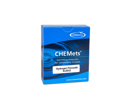 Peroxyde d'hydrogène, 0-0,8 / 1-10 ppm.Tipo: CHEMets. Rechange. 30 det.