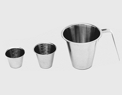 Cuvette médicale graduée  inox AISI 304, 30 mL