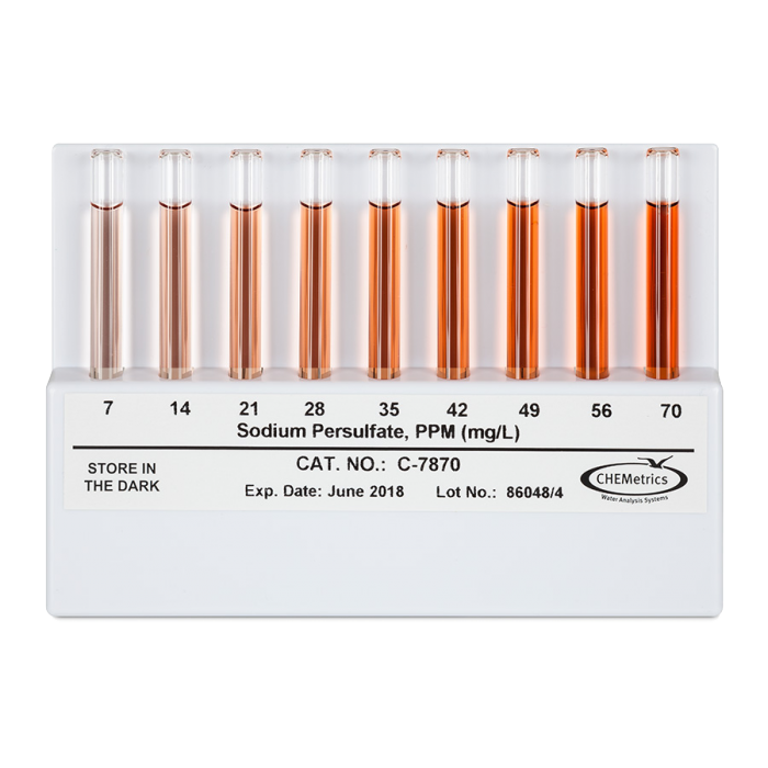 Sodio Persulfato, 7-70 ppm. Comparador de recambio