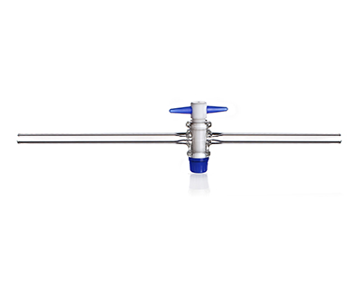 Llave recta, PTFE, conicidad 10%, 2.5 mm NS12.5mm