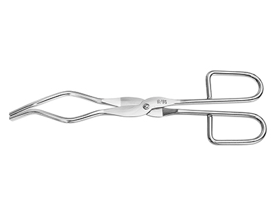 Crucible tong, double curved, 400 mm