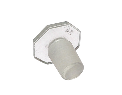 Bouchon verre blanc plein MASSIF 19/26 octogonal