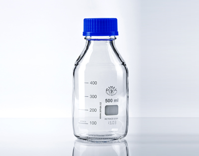 Frasco ISO tapón azul 500 mL, Simax