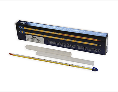 Yellow solid-stem thermometer, red spirit, -20/150