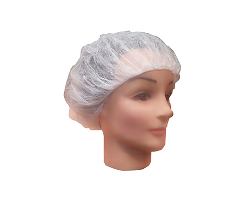 Disposable head cap, white, b/100