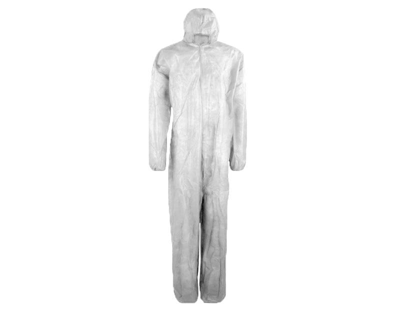 Overalls with hood, PP white, size XL (1 unt.)