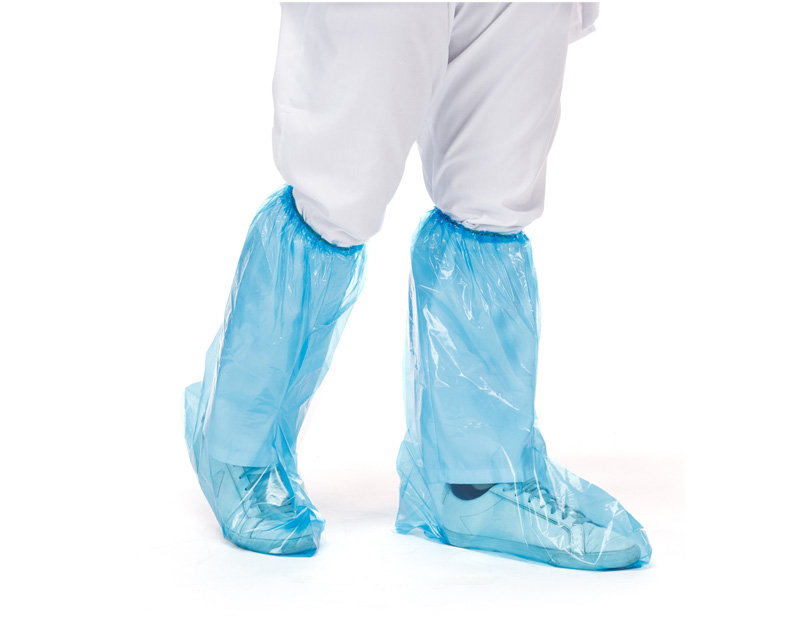 COUVRE-BOTTES JETABLE, LDPE BLEU (c/50)
