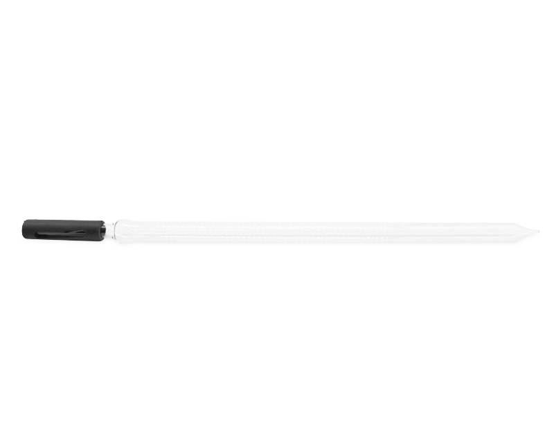 Pipette pour vin droite 65cm avec manche en caoutchouc noir