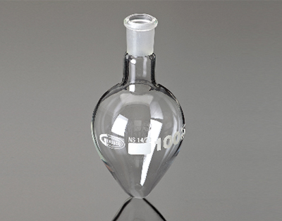 Pear shpa flask 1 neck, 50mL, Glassco
