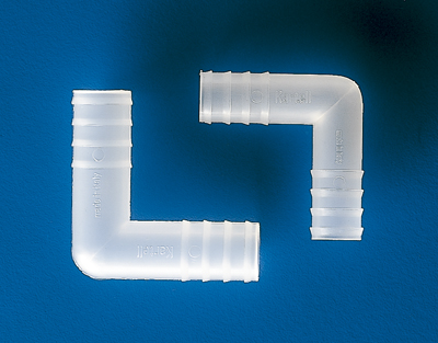 Raccord PP forme L PP nominal. 14mm. (sachet de 100p)