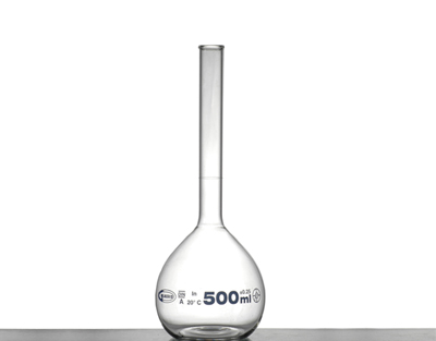 Fiole jaugée s/bouchon, classe A, Glassco, 100 mL