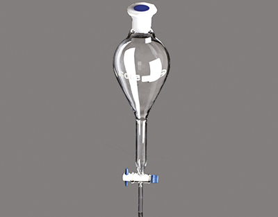 Ampoule Gilson 1000ml 29/32, Robinet PTFE, Bouchon Plastique
