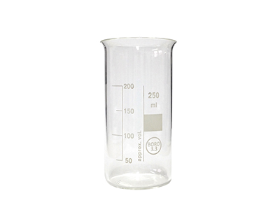 Beaker white graduation, without spout, tall form, 100 ml,
