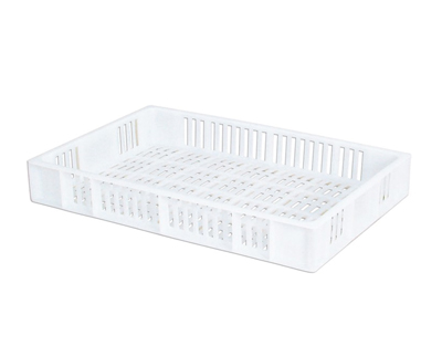 Caja perforada de LDPE 15 L, blanca