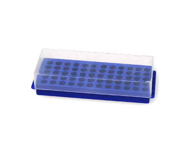 Gradilla doble uso para microtubos, 60x0.5/1.5mL, azul
