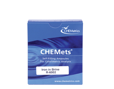 Fer en saumure, 0-100/100-1000 ppm. Type: CHEMets. Rechange. 30 det.