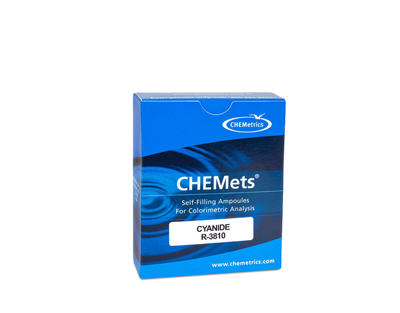 Cyanure (libre), 0-0,1/0,1-1 ppm.Type: CHEMets. Rechange. 30 det.