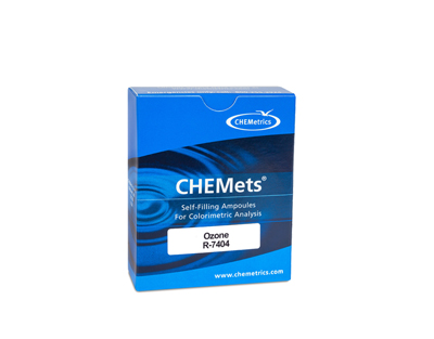 Ozone, 0-0,6 / 0,6-3 ppm.Type: CHEMets. Rechange. 30 det.