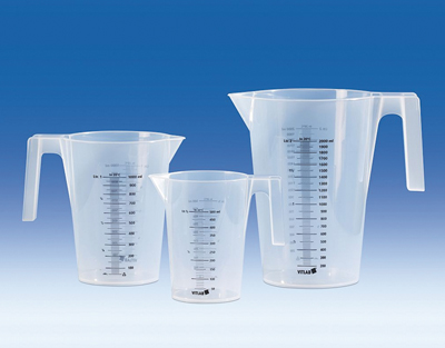 Jarra graduada, VITLAB, PP, apilable, 3000 ml
