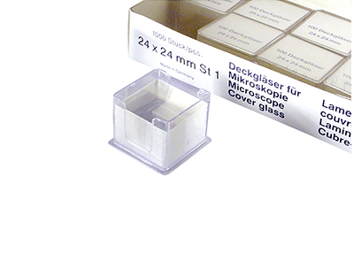 Cubreobjetos knittel 18x18 mm c/100