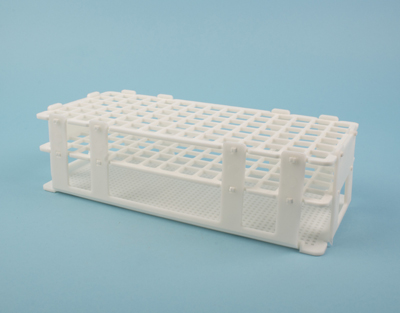 Portoir en PP blanc, 90 tubes de 13 mm
