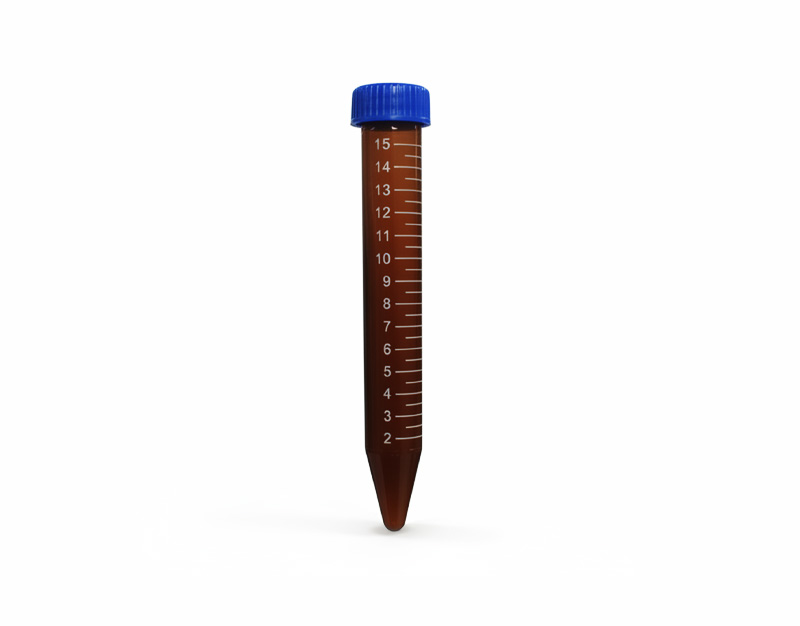 PP tube for centrifuge, 15 mL, amber B/50