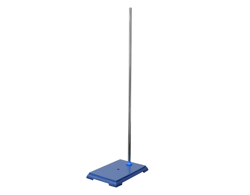 Statif rect.bleue 200x140 mm - tige acier 600x10 mm
