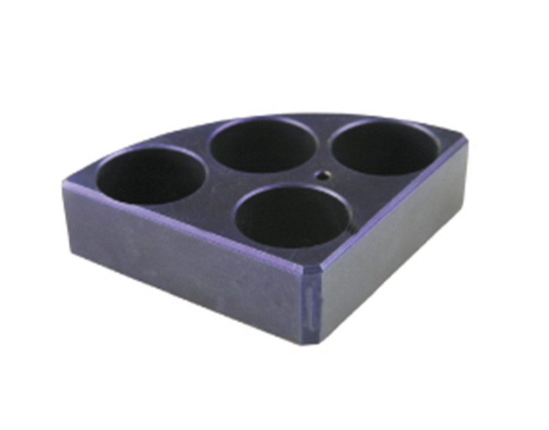 Soporte poli-block violeta, 4 orificios, Ø28x24mm