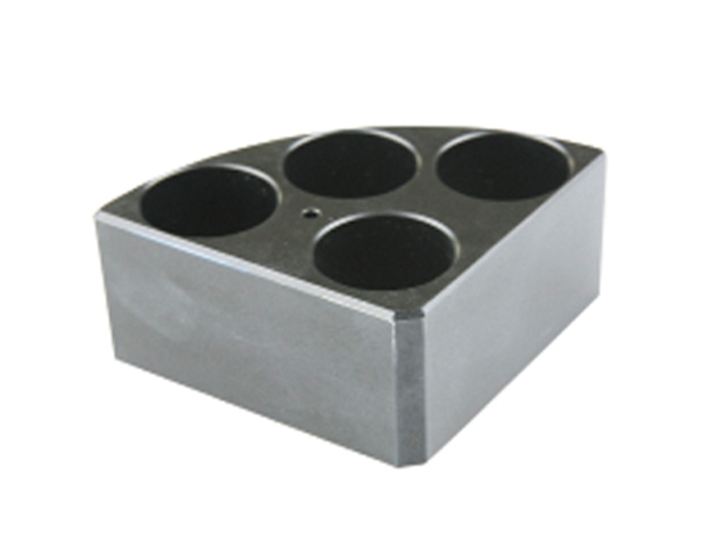 Soporte poli-block negro, 4 orificios, Ø28x43mm