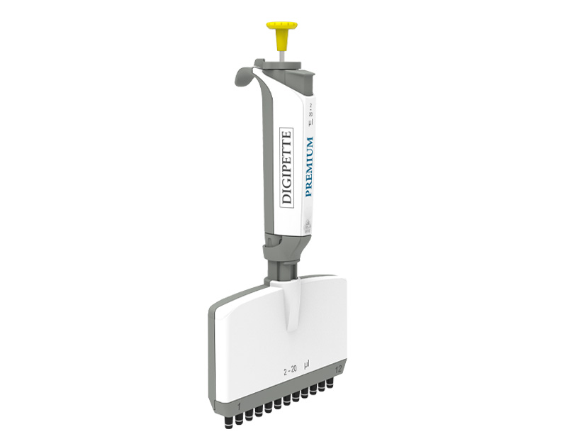 Pipeta multicanal DIGIPETTE Premium, 12 canales, 2-20 µl