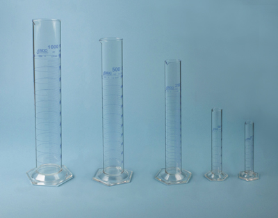 Measuring cylinder, glass,