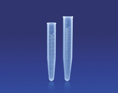 Graduated conical test tube PP 16x107 mm,