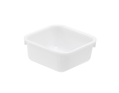 Cubeta cuadrada de LDPE 1 L, blanca