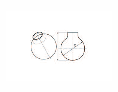 Ebauche de ballon 20 litres Ø.ext. 350 mm long. 410 mm