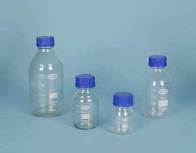 Frasco ISO ECO tapón azul, 250 ml