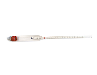 Mostímetro 4-18 % alc. y 0,980-1.130 g/mL, con certificado de lote