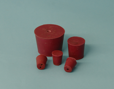 TAPON GOMA ROJA 2 ORIFICIOS, DIAM. (INF-SUP) 48 - 53.5 mm, Altura 33.5 mm