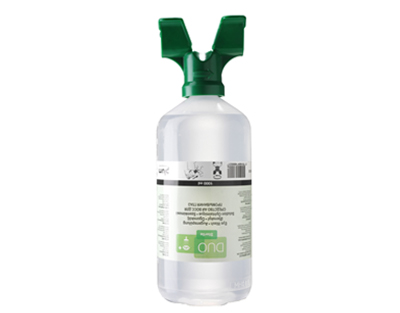 Solución salina lavaojos Duo, 1000 mL