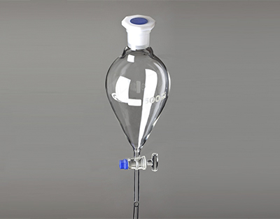 Separatory funnel spherical 100ml glass stopcock GLASSCO